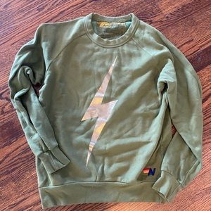 Aviator Nation Womens olive green sweatshirt